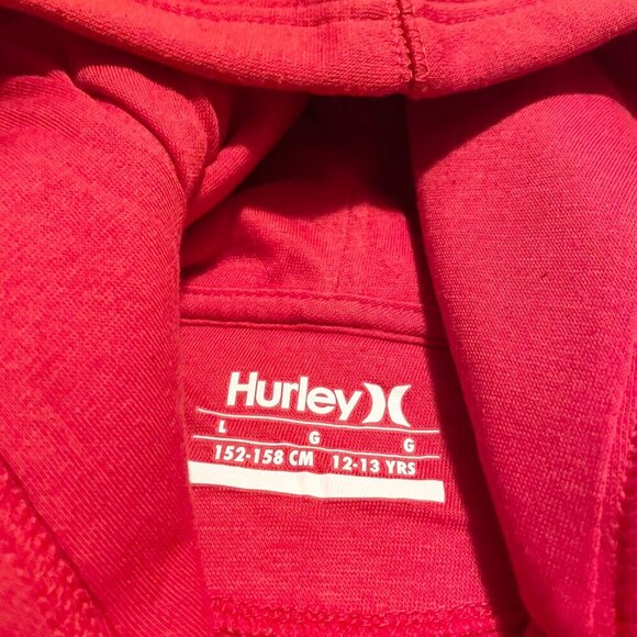 Hurley Red Shark Hoodie Boys Size Large 12-13 Yrs - Picture 4 of 16